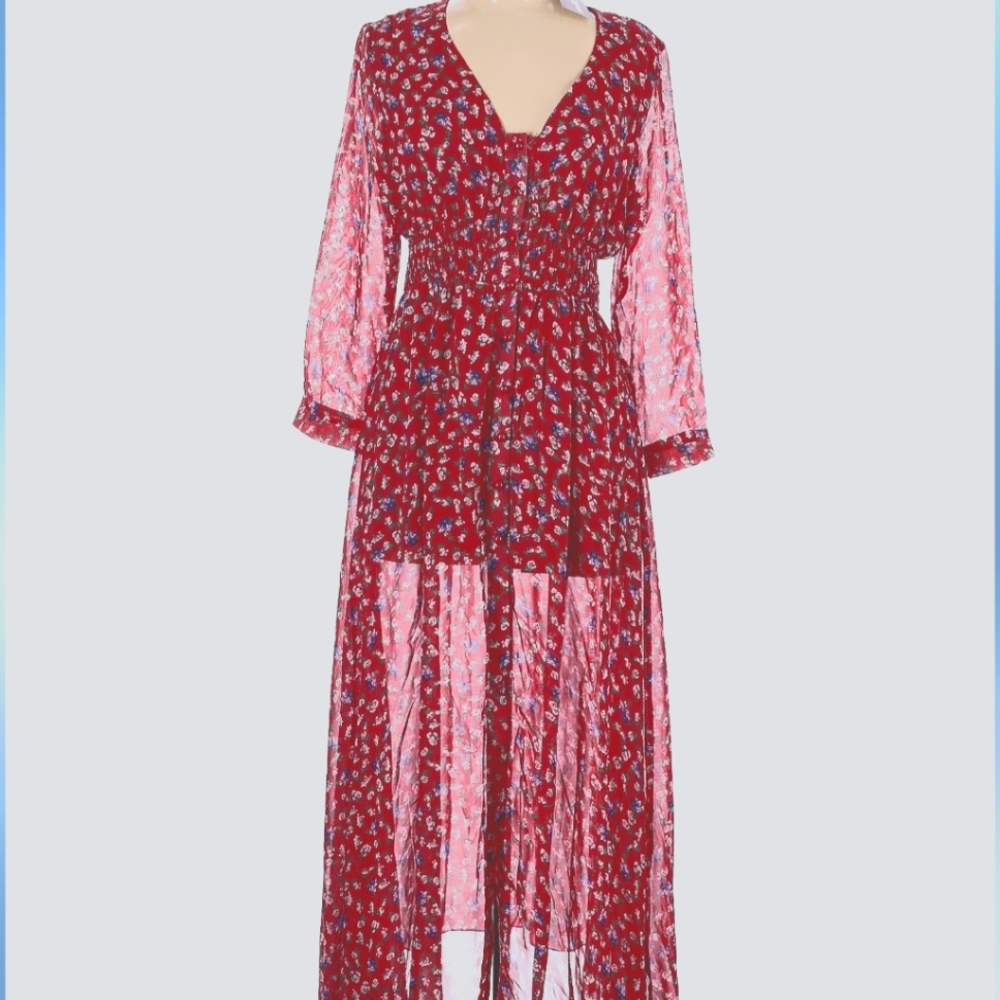 Zeagoo casual dress, size M, maroon red